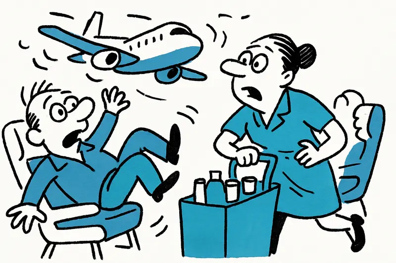 Ryanair passenger jet banking in cloudy sky, symbolizing turbulence and emergency diversion.