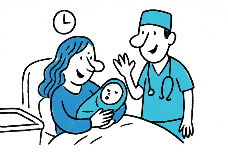 Recién nacida Olivia en brazos de sus padres en Son Espases, primer bebé de Año Nuevo de Baleares 2026.