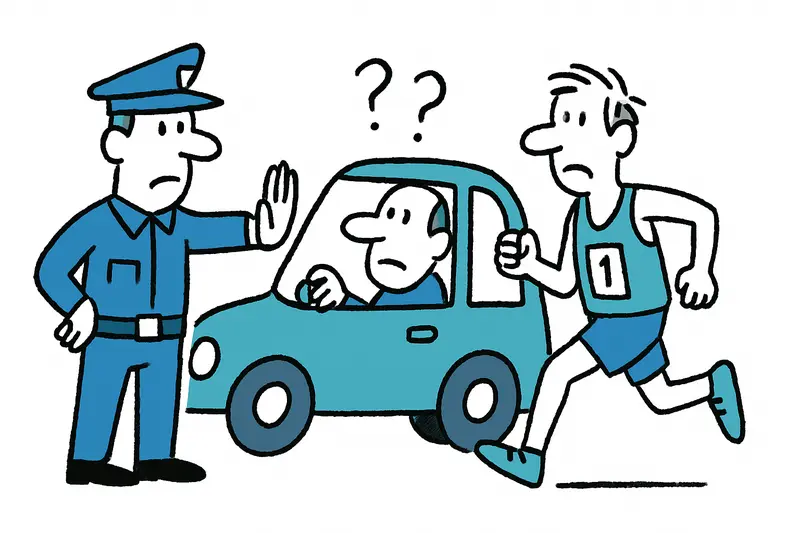 Paseo Marítimo in Palma with closed lanes and runners during a solidarity run