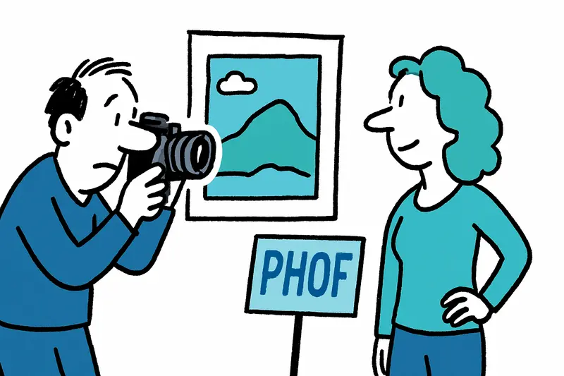 Eröffnungsabend in La Miericòrdia, Besucher betrachten Fotografien in einer Ausstellung