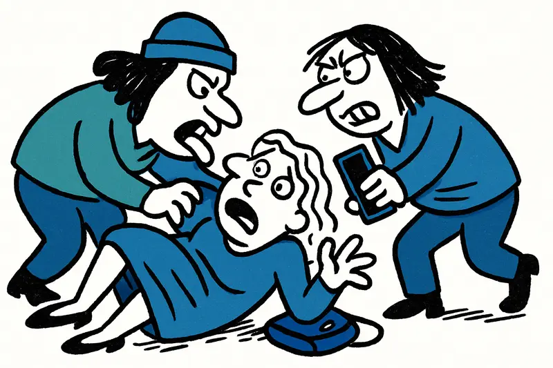 Plaza Espana in Palma with police after daytime assault where a woman was bitten during a handbag robbery.