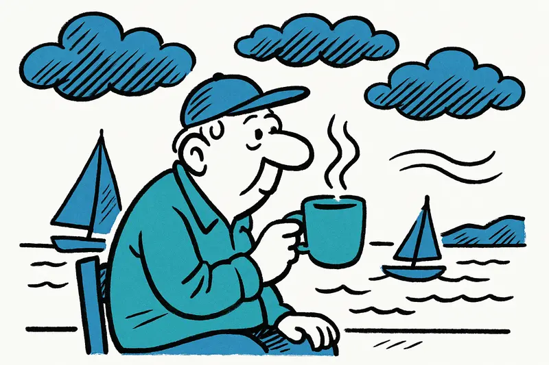 Port d'Andratx: Wolken und frische Brise am 24. August