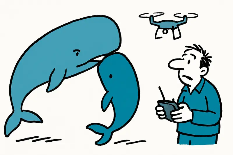 Pottwale vor Mallorca: Drohnenaufnahmen zeigen Kopfstöße