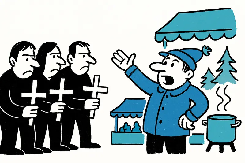 Protest in Palma: Weiße Kreuze gegen Weihnachtsmarkt in Sa Feixina