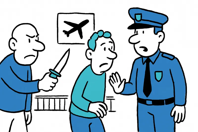 Footbridge between arrivals and parking at Palma airport, location of the May 20 knife attack