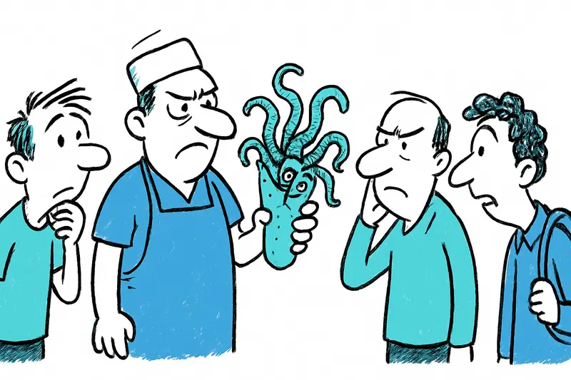 Octopus grilled on a skewer for a street-food doner in Palma