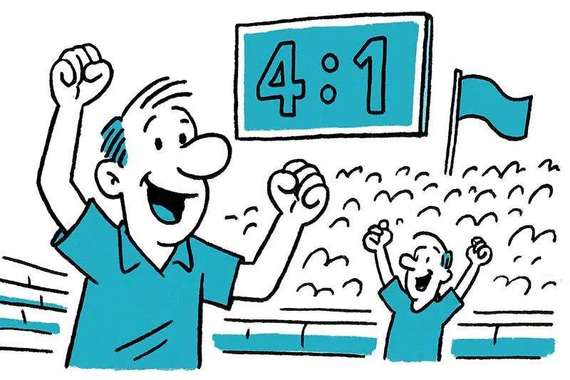 Real Mallorca-Spieler jubeln im Son Moix nach dem 4:1-Sieg gegen Sevilla.