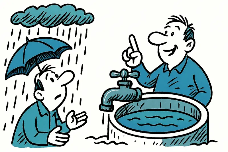 Aerial view of Gorg Blau and Cúber reservoirs near Palma showing increased water levels behind dams.