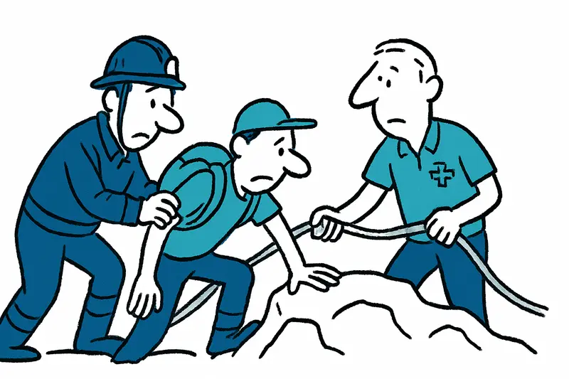 Sanitäter und Feuerwehr trainieren gemeinsam für die Bergrettung auf Mallorca