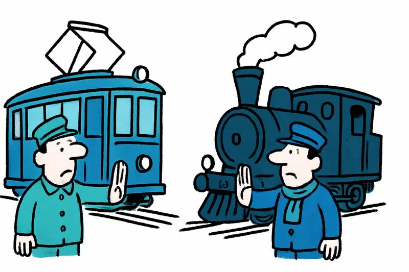 The historic Red Blitz train passing through orange groves near Sóller