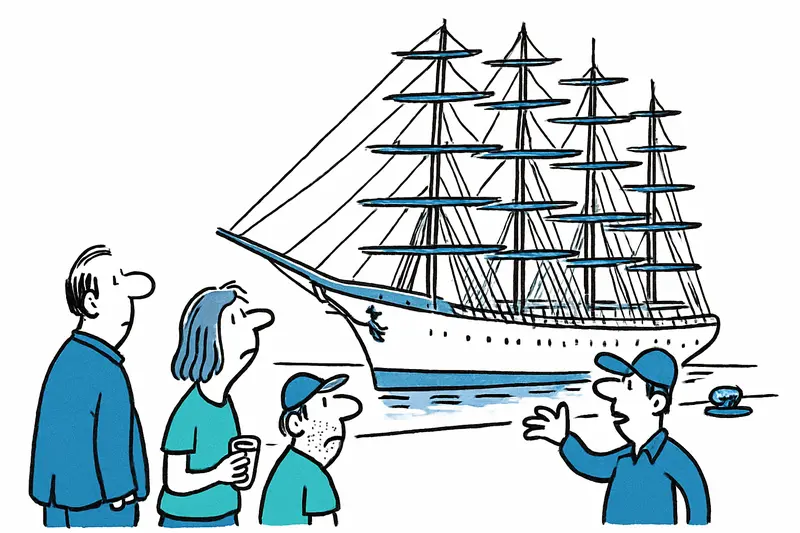 Enorme velero de cinco mástiles «Royal Clipper» atracado en el muelle de Palma
