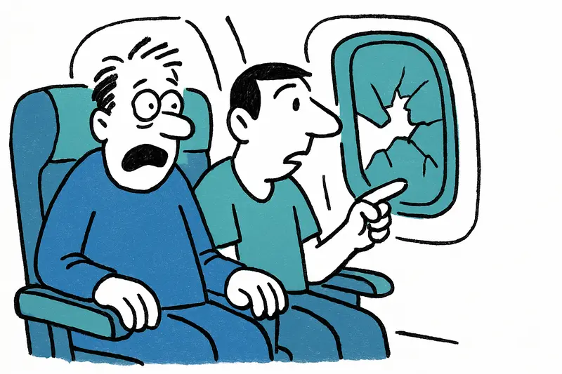 Schock an Bord: Passagier sitzt neben beschädigtem Fenster auf Ryanair-Flug