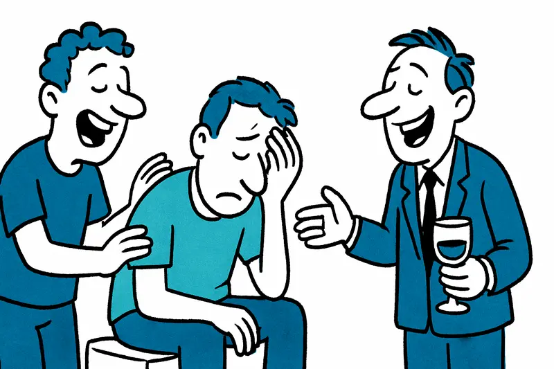 ¿Una broma entre hombres? — Cuando las víctimas callan bajo la luz de la puerta y del hotel