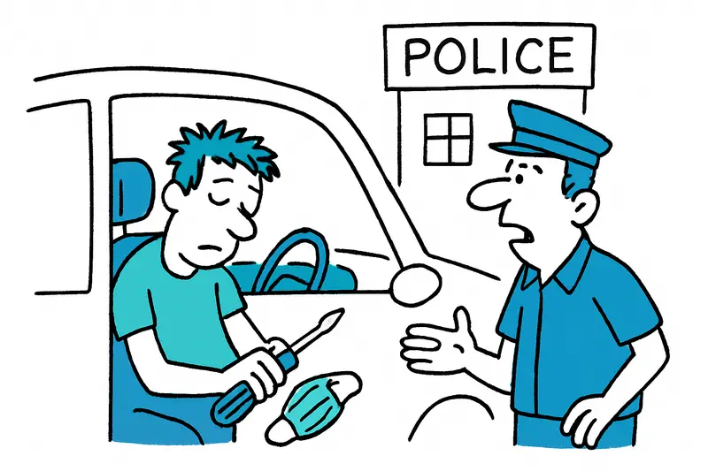 Teen arrested in stolen car outside Palma police station — a closer look