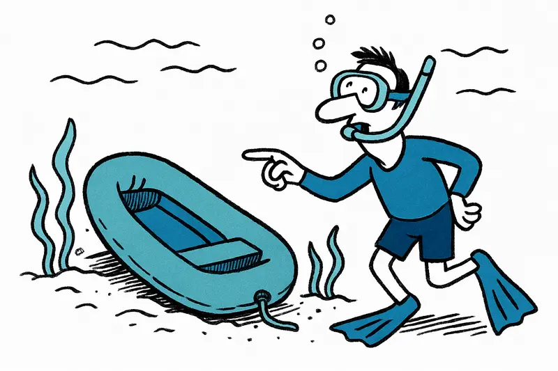 Versunkenes Schlauchboot vor Port d’Andratx – wer räumt auf?