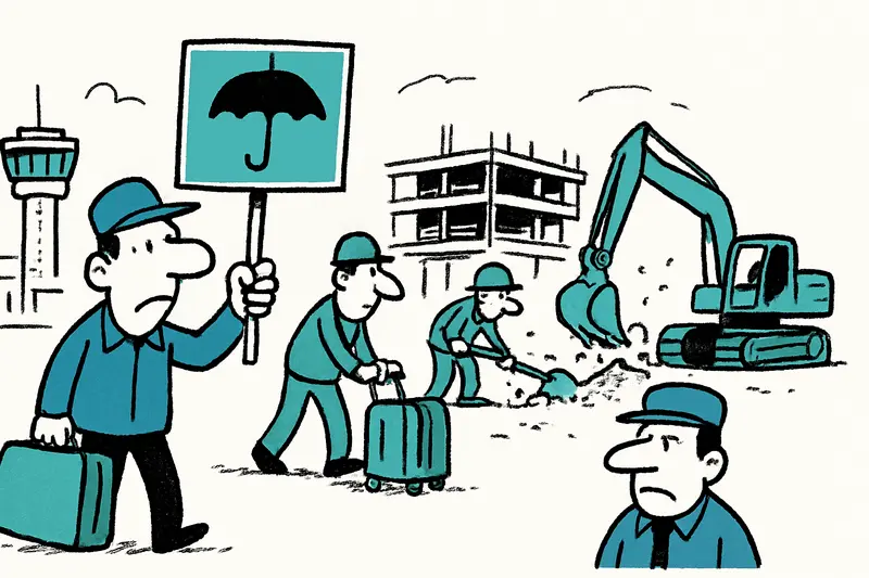 Six years of construction at the airport: baggage handlers demand protection instead of temporary fixes
