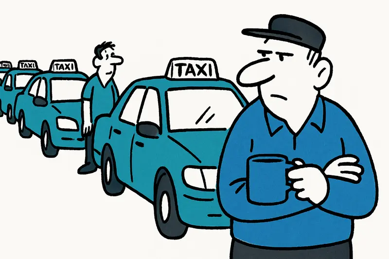 Staus in Can Valero: Taxifahrer stehen Schlange wegen Pflicht‑Update der Taxameter