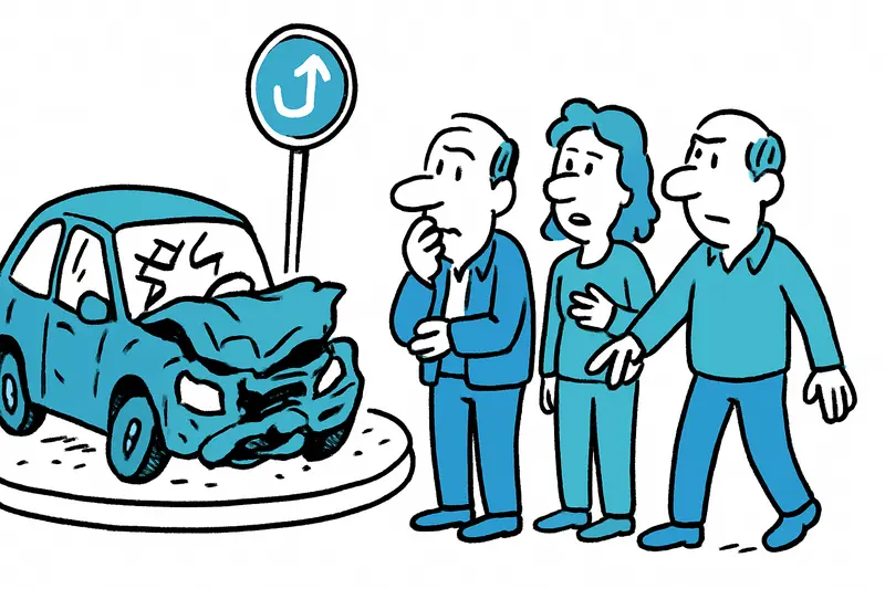 Nighttime traffic accident scene in Alcúdia with emergency lights and a wet road