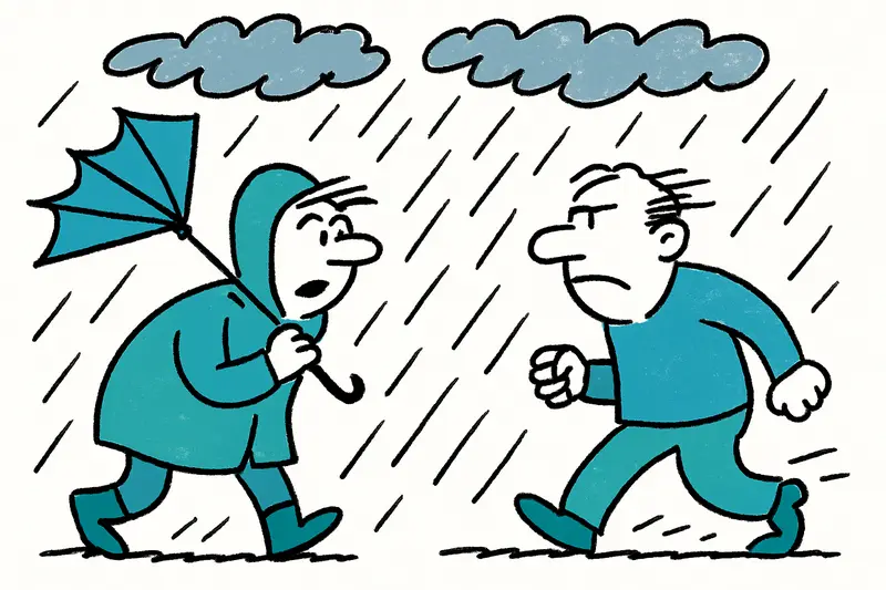 Unbeständiger Tag in Cala Rajada: Regen und frische Brise am 10. September 2025