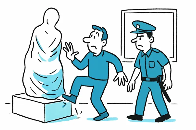 Skulptur 'Undurchdringlich' im Casal Solleric beschädigt