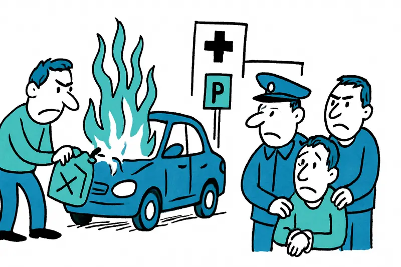 Versuchter Versicherungsbetrug auf Mallorca: Auto auf Krankenhausparkplatz angezündet