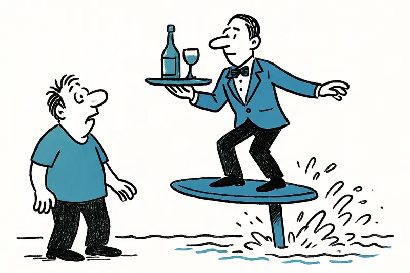 VIP Butler on the E-Foil: How a Billboard Makes Palma Smile