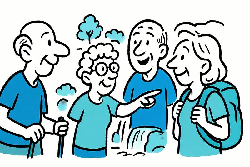 About 80 seniors on an outing at the Fonts Ufanes spring in Campanet