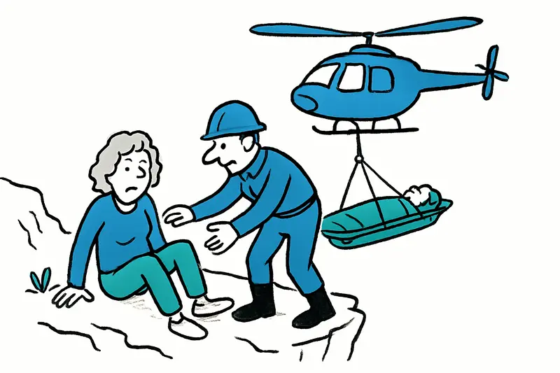 Senderista trasladada en helicóptero al hospital tras una caída en La Trapa