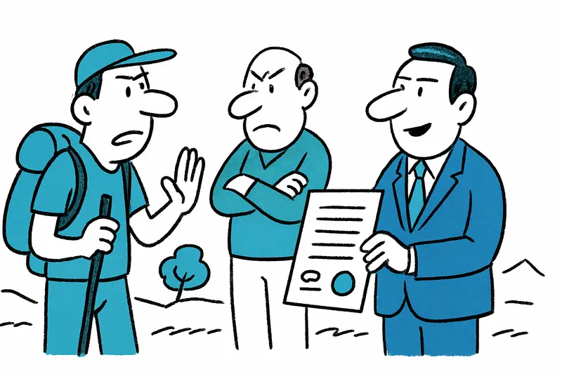 Senderistas en un sendero de la Serra de Tramuntana, ilustrando el debate sobre permisos.