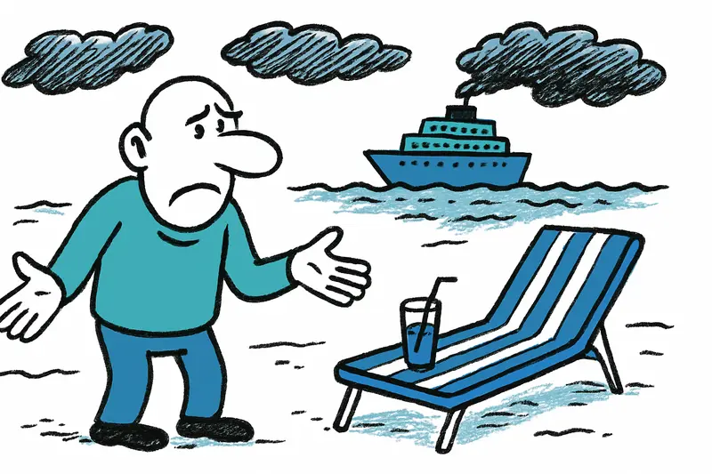 Leerer Kreuzfahrtterminal in Palma de Mallorca im Winter, kaum große Kreuzfahrtschiffe zu sehen.