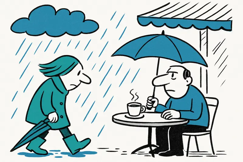 Día otoñal lluvioso en Cala Millor: lluvia, aire fresco y viento ligero