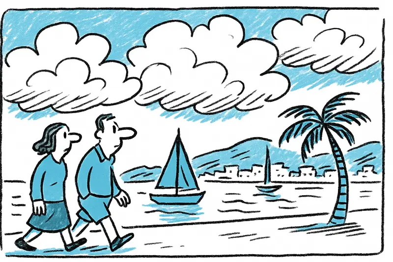 Port d'Andratx: Wolken, milde Luft und frische Brisen am 17. September
