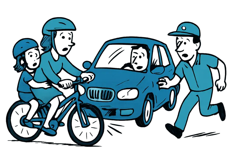 Car accident on the MA-1: Mother and daughter on a bicycle struck by a fellow countryman – Who protects cyclists here?