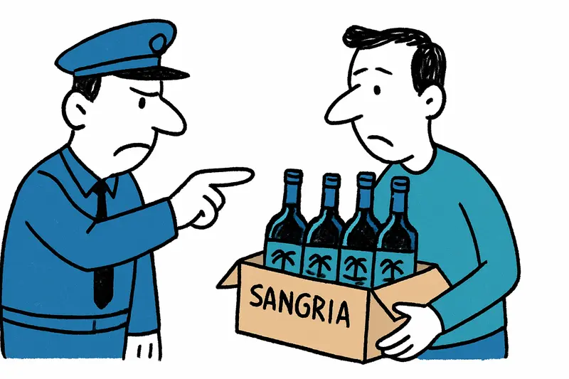 Lablu Frand Label Fraud at Palma Airport: 118 Sangria Bottles Seized | Mallorca Magic