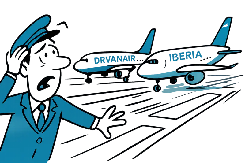 Casi colisión en Lanzarote: avión de Ryanair que aterrizaba y despegue de Iberia — lo que realmente salió mal