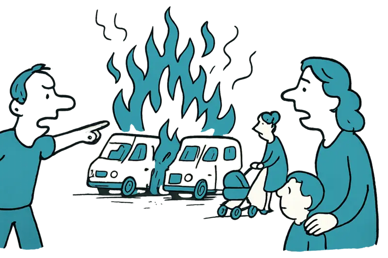 Feuer auf dem Son-Hugo-Parkplatz: Wenn ein Nachbarschaftsstreit zur Brandkatastrophe wird