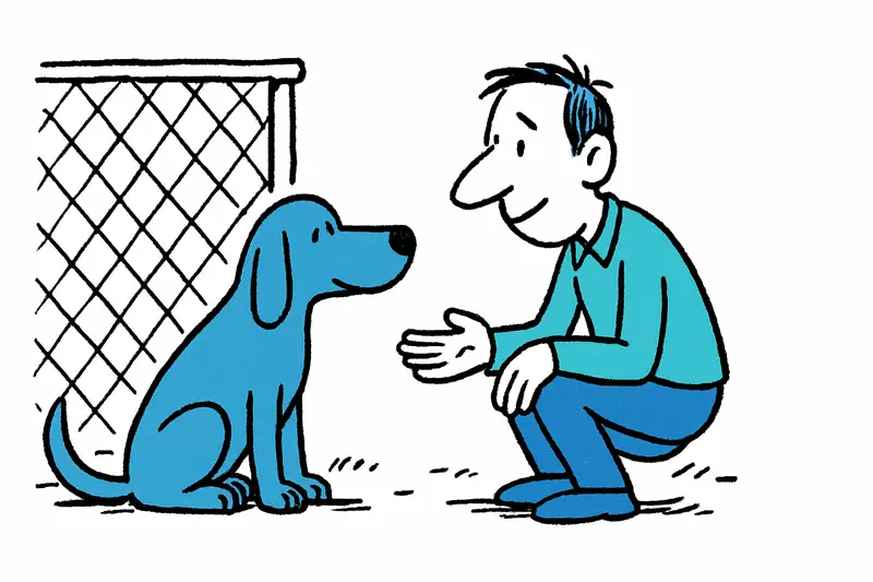 Jackson from Son Reus: A patient friend waits for his people