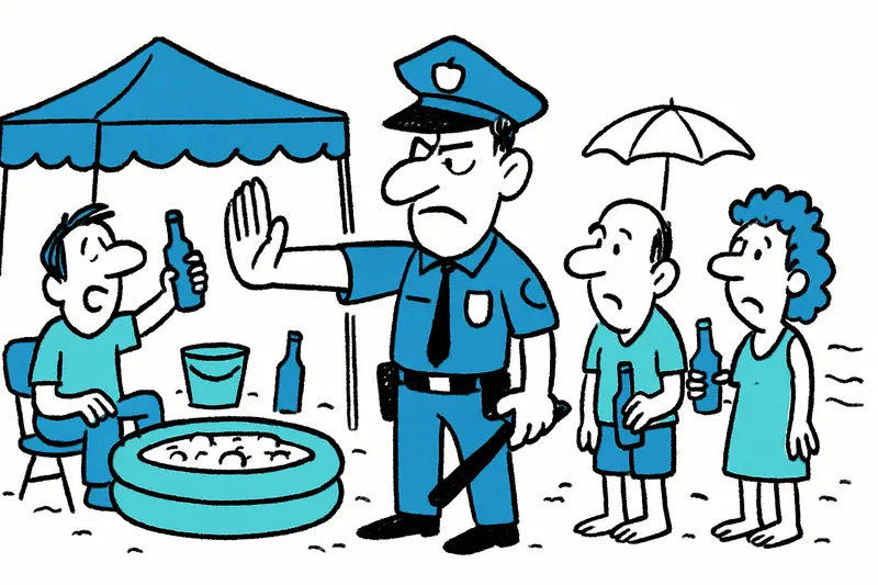 Partyzelt am Strand: Polizei beendet Trinkgelage an der Playa de Palma — Ein Lokalcheck