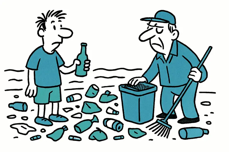 Morning avalanche of trash at Playa de Palma: Who clears away the party leftovers?