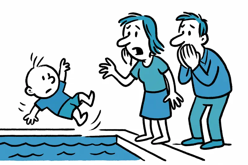 Pool drama in Pollenca: What happens when a child is unattended at the pool edge?