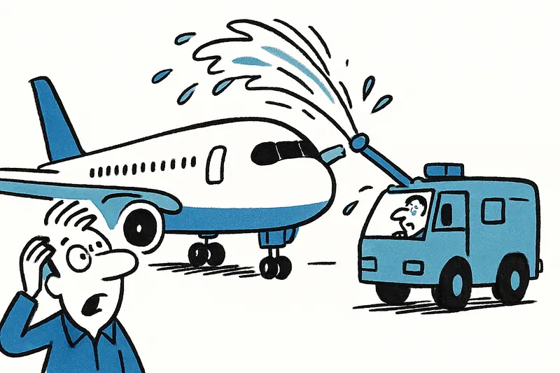 Saludo acuático sale mal: Iberia A350 colisiona con el brazo de un camión de bomberos en Guayaquil