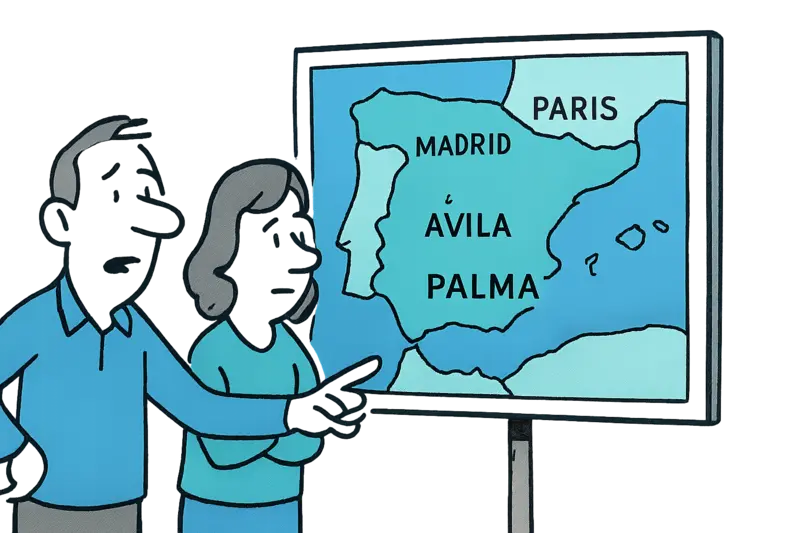 Advertising poster relocates Palma to the mainland - what the mistake says about us